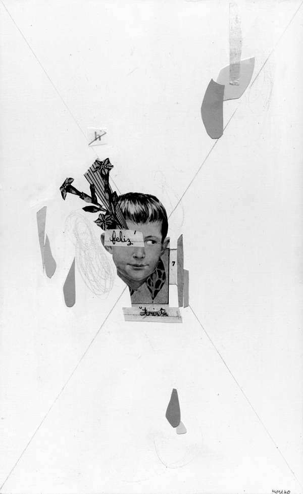 Veins, Flowers and Stuck Papers collage illustration by Javier Casas Moscko