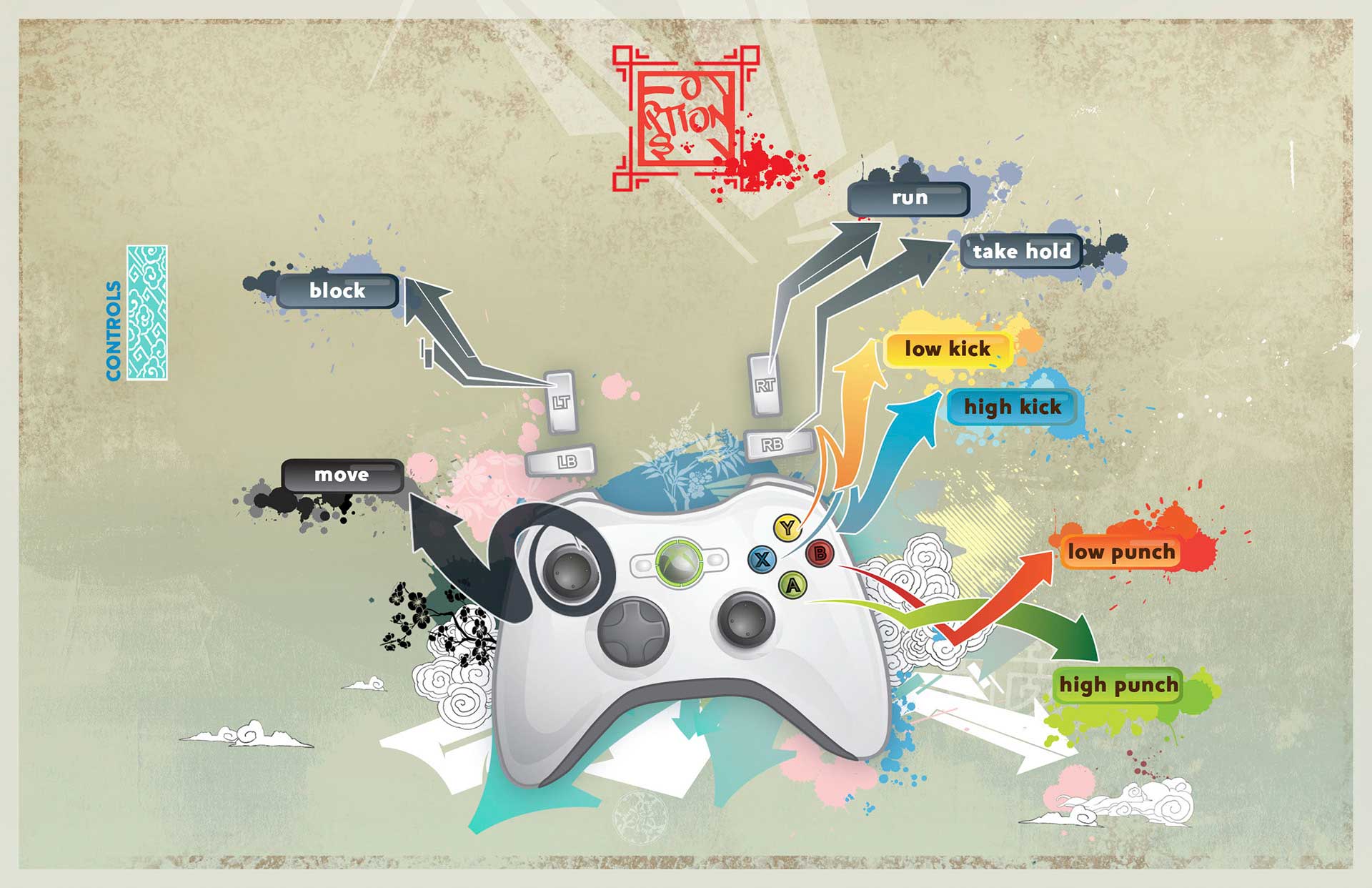 javier-casas-moscko-graphic-design-KFA-menu_OPTIONS-controls artwork by Javier Casas Moscko
